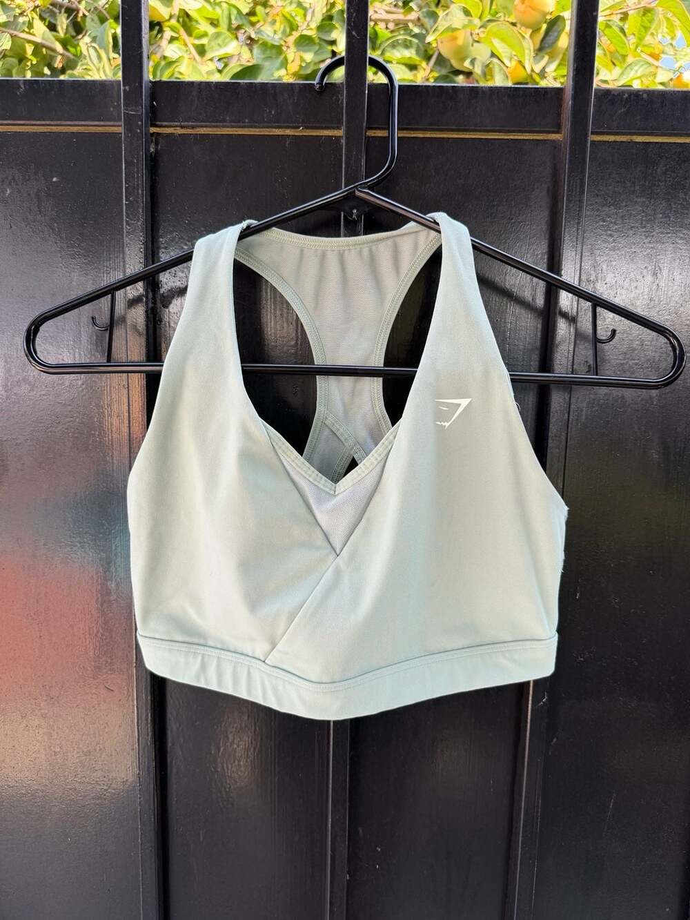 Gymshark Crossover Sports Bra Sage Green